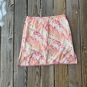 y2k floral vintage midi skirt